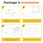 Aeroluxe Dog Beds Large Sized Dogs, XL Orthopedic Dog Beds for Large Dogs 42"x30"x7.5", Waterproof Pet Bed with Washable Cover, L-Shaped Pet Couch with Portable Handle, Grey