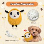 Huimpet Interactive Moving Dog Toys, 2025 Upgraded Jumping Squeaky Moving Dog Ball, Rechargeable Plush Chew Toys for Small/Medium/Large Dogs to Keep Them Busy (Orange)