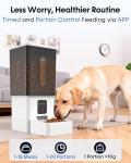 Large Dog Automatic Feeder with Camera: 12L/50 Cups Home Smart Dog Feeder for 20 Days Feeding - Anti-Clog with 20mm Wide Chute for Big Breed Owner