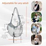 Dog Carrier Sling,Dog Carriers for Small Dogs & Cats Up to 20lbs,Puppy Carrying Backpack Pet Purse with Pockets,Adjustable Shoulder Strap,Hands Free for Travel (Grey)