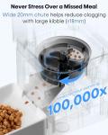 Large Dog Automatic Feeder with Camera: 12L/50 Cups Home Smart Dog Feeder for 20 Days Feeding - Anti-Clog with 20mm Wide Chute for Big Breed Owner