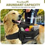 Himal Outdoors Dog Backpack & Saddle Bag, Tactical Hiking Backpack for Large Dogs with Side Pockets & Adjustable Strap