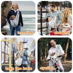 Dog Carrier Sling,Dog Carriers for Small Dogs & Cats Up to 20lbs,Puppy Carrying Backpack Pet Purse with Pockets,Adjustable Shoulder Strap,Hands Free for Travel (Grey)