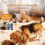 Automatic Dog Feeder with Camera WiFi: 33 Cups 5G App Control Easy Setup Cat Food Dispenser - HD 1080P Video Recording Timed Pet Feeder for Cat Dog Small-Pet