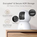 CINMOORE 2.5K Pet/Dog Camera with Speaker/Phone App, No-Monthly-Fee AI Person/Pet/Cry Detection Security Camera Indoor, PTZ 2.4GHz WiFi Baby Monitor Cameras for Home Security, Night Vision, 2-Way Talk