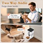 Automatic Dog Feeder with Camera WiFi: 33 Cups 5G App Control Easy Setup Cat Food Dispenser - HD 1080P Video Recording Timed Pet Feeder for Cat Dog Small-Pet