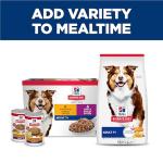 Hill's Science Diet Adult 7+, Senior Adult 7+ Premium Nutrition, Wet Dog Food, Chicken & Barley Loaf, 13 oz Can, Case of 12