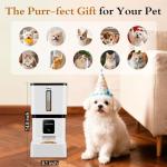 Automatic Dog Feeder with Camera WiFi: 33 Cups 5G App Control Easy Setup Cat Food Dispenser - HD 1080P Video Recording Timed Pet Feeder for Cat Dog Small-Pet