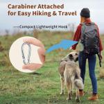 Collapsible Dog Bowls, 2-in-1 Silicone Pet Food and Water Bowl with Carabiner, Portable Double Compartment Dish for Travel, Camping, Hiking Puppy Essentials (Green)