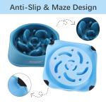 MateeyLife Slow Feeder Dog Bowls 2PCS, Anti-Choking Puzzle Dog Food Bowls, Anti-Slip Interactive Feeding Slow Down Eating, Bloat Stop Maze Dishes for Medium Breeds