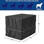 MidWest Homes for Pets Intermediate Dog Crate Cover, Black Polyester Privacy Kennel Cover Fits Most 36-Inch Crates, Machine Washable, Reduces Barking & Chewing