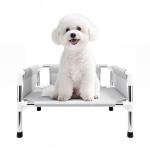 Makerfire Elevated Dog Bed, Raised Dog Sofa Bed for Small Dogs, Detachable Cooling Indoor/Outdoor Pet Cot with Non-Slip Feet, Polyester Cotton (19.5 “L x 19.5 ”W x 11.6 "H)