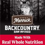 Merrick Backcountry Grain Free Dry Adult Dog Food Kibble With Freeze Dried Raw Pieces, Great Plains Red Recipe - 4.0 lb. Bag