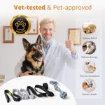 LOOBANI Outdoor Bungee Tug Toy, Dog Toy Hanging from Tree for Small to Large Dogs, Interactive Exercise Play Cord & Tether with Chew Rope Toy (Tree Stump Tug of War-Black)