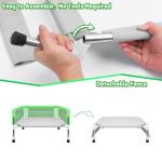 Makerfire Elevated Dog Bed, Raised Dog Sofa Bed for Small Dogs, Detachable Cooling Indoor/Outdoor Pet Cot with Non-Slip Feet, Polyester Cotton (19.5 “L x 19.5 ”W x 11.6 "H)