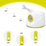 ZAPELL Automatic Dog Ball Launcher with 6 ETPU Balls, White, Adjustable Distance 20-45ft, USB Rechargeable, Interactive Pet Toy-Blue (Yellow)