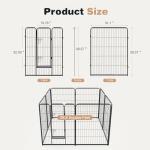 SMUG Heavy-Duty Iron Dog Playpen – 8 Panels 40” Durable, Rust-Resistant Pet Fence for Indoor & Outdoor Use, Secure & Spacious Pet Play Area for Dogs, Puppies & Small Animals