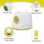 ZAPELL Automatic Dog Ball Launcher with 6 ETPU Balls, White, Adjustable Distance 20-45ft, USB Rechargeable, Interactive Pet Toy-Blue (Yellow)