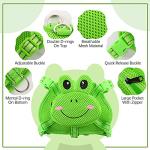 IDOMIK Dog Backpack Harness, No-Pull Dog Backpack with D-Ring for Small Medium Dogs, Cute Self Carrier Backpack for Dogs to Wear, Adjustable Dog Harness Backpack for Traveling Camping Hiking, Frog, S