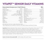NaturVet VitaPet Senior Daily Vitamin Dog Supplements Plus Glucosamine – Includes Full-Spectrum Vitamins, Minerals – Joint Support for Older, Active Dogs – 120 Ct. Soft Chews