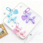 FANEVER Jelly Balloon Dog Keychain Bulk for Women Teen Girls Cute Designer Bag Charm for Backpack Purse Tote Handbag Bookbag (20 Pack-Multicolor 01)