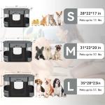 Siedihit Dog Cat Playpen, Pet Puppy Portable Pens for Outdoor Travel Crate, Indoor After Surgery Use, Foldable Dog Kennel Tent for Rabbit or Small Animals and Tent Stakes (Dark Grey, Small)