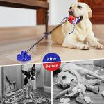 Interactive Dog Toys Aggressive Chewer Suction Cup Tug of War, Indestructible Puzzle Toys & Treat Dispensing Ball for Dog Enrichment