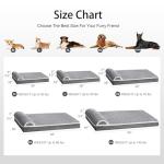 Jolifield Orthopedic Dog Bed Large Sized Dog with Pillow 36''X24'', Waterproof Soft Comfortable Egg Crate Foam Pet Crate Beds Mat with Removable Washable Cover and Non-Slip Bottom, Grey