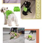 IDOMIK Dog Backpack Harness, No-Pull Dog Backpack with D-Ring for Small Medium Dogs, Cute Self Carrier Backpack for Dogs to Wear, Adjustable Dog Harness Backpack for Traveling Camping Hiking, Frog, S