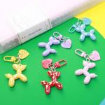 FANEVER Jelly Balloon Dog Keychain Bulk for Women Teen Girls Cute Designer Bag Charm for Backpack Purse Tote Handbag Bookbag (20 Pack-Multicolor 01)