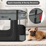 Siedihit Dog Cat Playpen, Pet Puppy Portable Pens for Outdoor Travel Crate, Indoor After Surgery Use, Foldable Dog Kennel Tent for Rabbit or Small Animals and Tent Stakes (Dark Grey, Small)