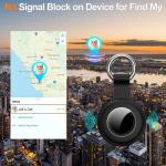 hitfine 1Pack,Compatible with Airtag Holder Case with Keychain IPX8 Waterproof,Shockproof GPS Tag Tracker Cover [Anti-Scratch] [PC+Silicone] for Item Finders Case for Pets,Kids,Luggages-Black