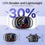 Bark Collar for Small Medium Dogs, Dog Bark Collar with Beep Vibration, IP67 Waterproof Rechargeable Barking Collar with 7 Adjustable Sensitivity (Classic Black)