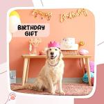 LEIFIDE Dog Chain Collar Diamond Link Puppy Collar 12 mm Wide Dog Necklace Metal Cat Chain Pet Crystal Necklace Jewelry Accessories for Small Medium Large Pet(14 Inch,Rose Gold, Pink)