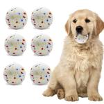 Magicorange 6 Pack Dog Toy Balls 2.2 Inch, ETPU Dogs Balls for Automatic Dog Ball Launcher (White)