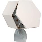 Leash Boss Dog Poop Bag Dispenser Wall Mount with Container for Extra Storage, Doggy Bag Holder for Pet Waste Stations, Includes 8 Rolls (120 Bags) of Unscented Pet Waste Bags