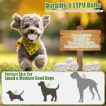 Magicorange 6 Pack Dog Toy Balls 2.2 Inch, ETPU Dogs Balls for Automatic Dog Ball Launcher (White)