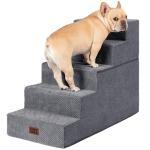 EHEYCIGA Dog Stairs for High Bed 22.5" H, 5-Step Dog Steps for Bed, Pet Steps for Small Dogs and Cats, Non-Slip Balanced Pet Ramp Indoor, Grey