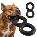 Goughnuts — Dog Toys for Aggressive Chewers | Virtually Indestructible Pull Toy for Large Breeds Such as Pit Bulls and German Shepherds | Heavy Duty Tug Dog Toy | Large | Black