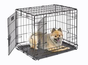 MidWest 24-Inch Two-Door Dog Crate with Divider
