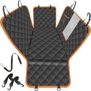 iBuddy Dog Seat Cover for Back Seat Waterproof Dog Car Hammock Protects Your Vehicle from Scratches, Hair, and Dirt Easy to Install & Clean Oxford Fabric Machine Washable Universal Fit Pet Seat Cover