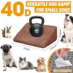40D Density Foam Dog Ramp for Stairs Suits for Small Dogs Cats, Pet Steps Stairs for Staircase Stairs with Anti-Slip Bottom and Self-Sticky Pads to Fix(6Pack, Reddish Brown)