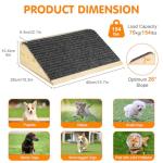 VavoPaw Dog Ramp for Stairs, Non-Slip Dog Stairs, Sturdy Wooden Pet Steps for Small Dogs and Cats Fits Staircase Indoor, Assist for Injured and Older Pets(2 Pack/M, Light Wood)