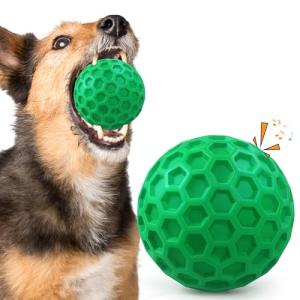 ZRIFAQESW Tough Dog Chew Toys for Aggressive Chewers, Indestructible Dog Balls for Aggressive Chewers, Squeaky Balls for Dogs, Squeaky Toys for Large Dogs, Funny Heavy Duty Ball