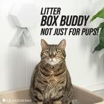 Leash Boss Dog Poop Bag Dispenser Wall Mount with Container for Extra Storage, Doggy Bag Holder for Pet Waste Stations, Includes 8 Rolls (120 Bags) of Unscented Pet Waste Bags