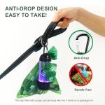 Tubasion 3-in-1 Dog Poop Bag Holder with Flashlight 7-Color, USB-C Rechargeable doggie bag holder for leash, IPX6 Waterproof Anti-Slip Clip Pet Waste Bag Dispenser for Walking (1 Dispenser, 30 Bags)