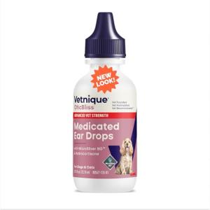 Vetnique Oticbliss Cat & Dog Ear Infection Treatment/Dog Ear Allergy Relief Drops, MicroSilver Yeast Infection Treatment for Dogs, Hydrocortisone for Itching, Redness Swelling (Ear Infection)