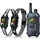 BLACKDOG Military Dog Shock Collar 2 Dogs (5-150lbs) - 4200ft Dog Training Collar with Remote, 4 Training Modes, Flashlight&Strobe, 90-Day Battery, IP67 Waterproof Dog E Collar for All Breeds (Blue)