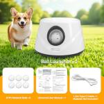 PUPIHOM Automatic Ball Launcher, Interactive Fetch Toy for Small Medium Dogs, Adjustable 20-40ft Rechargeable Tennis Thrower for Indoor Outdoor Fun, Physical Exercise and Brain Training(Grey)