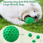ZRIFAQESW Tough Dog Chew Toys for Aggressive Chewers, Indestructible Dog Balls for Aggressive Chewers, Squeaky Balls for Dogs, Squeaky Toys for Large Dogs, Funny Heavy Duty Ball